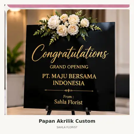 Papan Bunga Akrilik Sabuga Bandung
